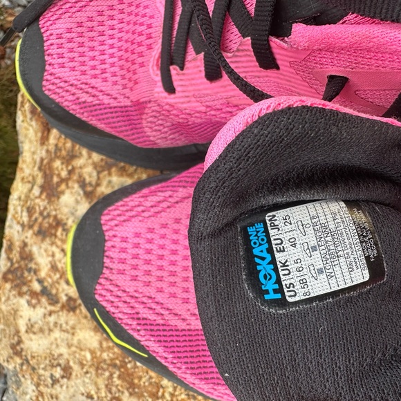 Hoka One One Women's Pink and Black Athletic Shoes - Picture 2 of 5